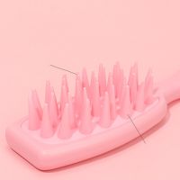 ‘；【。- High Quality Massage Style Shampoo Comb With Extended Handle Soft Silicone Hair Brush Wet And Dry Bath Spa Detangling Brushes