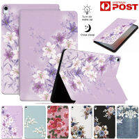 เคสขาตั้งสำหรับ Apple iPad 10th 9th 7th 8th 10.9 "10.2" 5th 6th แอร์โปร5th 4th 3rd 9.7 "10.9" 10.5 "11.0" Mini 1 2 3 4 5 6th Gen 7.9 "8.3" 2020เคสหนังแบบบางพับได้ลายดอกไม้แท็บเล็ต2022 2021สำหรับเด็ก