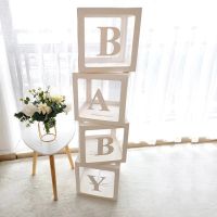 Transparent Box Baby Shower Decorations Balloon Box Wedding Event Party Supplies Christening Happy 1st Birthday Party Decor