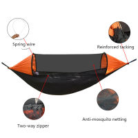 210T Nylon Anti-Mosquito Parachute Cloth Hammock Outdoor Camping With Mosquito Net Hammock Swing Tent Sleeping Bag Hammock