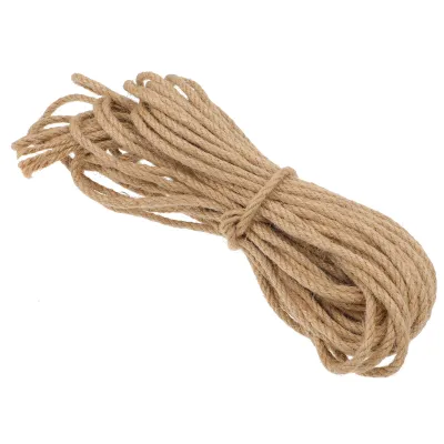 Rope Twine String Jute Gift Post Crafts Wrapping Scratch Gardening Ribbon Bundling Duty Natural Thick Climbing Picture Cat