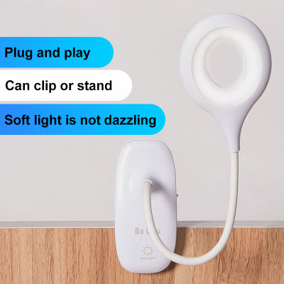 LED Touch Sensor Desk Lamp Flexible USB Rechargeable Clip On Table Lamp Bed Piano Study Work Reading Light 3 Brightnes Dimmable