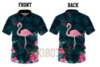 （in stock）Golf Gods - Flowers&amp;Flamingos Cool Tech Performance Polo Quick Dried Golf Activity High Quality 14