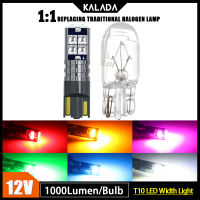 Kalada ไฟจอด Led T10 1ชิ้น T10 12โวลต์24โวลต์สำหรับรถบรรทุกรถจักรยานยนต์ T10รถสกูตเตอร์ W5W ไฟบอกตำแหน่งไฟป้ายทะเบียนรถ DRL