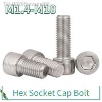 304 Stainless Steel DIN912 Hexagon Hex Socket Head Cap Allen Bolt Screw L 3-80mm M1.4 M1.6 M2 M2.5 M3 M4 M5 M6 M8 M10