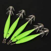 Outdoor Mini 8cm Luya Wood Shrimp Bait Luminous Squid Needle Blowing Tube Hook Umbrella Hook Sea