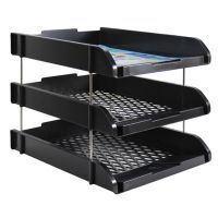 【CC】 3-Tier File Holder Organizer Tray for Magazine Paper Document Office Supplies