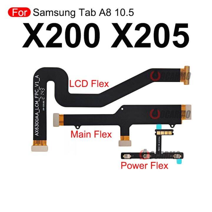 สำหรับกาแลคซี่แท๊ป-a8-10-5-x200จอ-lcd-sm-x205เชื่อมต่อเมนบอร์ดหลักส่วนปริมาณปุ่มปรับสายซ่อม