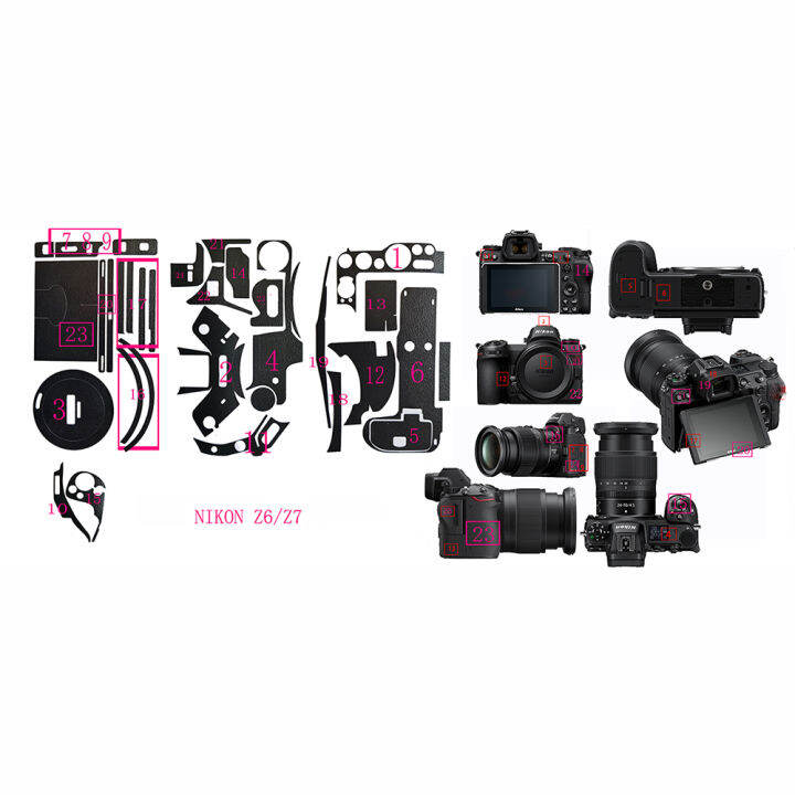 ป้องกันรอยขีดข่วนหนังเนื้อฟิล์มป้องกันสติ๊กเกอร์ป้องกันสำหรับ-nikon-z7-z6-z50-d750-d850กล้องร่างกายตกแต่ง