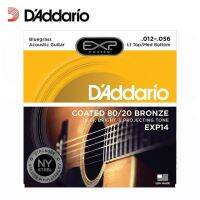 DAddario EXP10 EXP11 EXP12 EXP13 EXP14 EXP15 EXP16 EXP17 EXP42เคลือบ80/20เสียงทองสายกีตาร์ Daddario(12สาย)