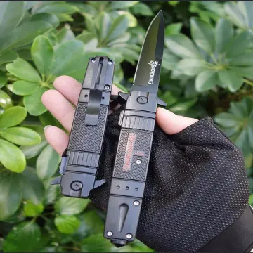 BLACK SPRING ASSISTED OPEN POCKET KNIFE Tactical Folding Blade TAC