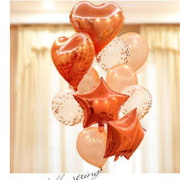 11pcsset Star Heart Confetti Balloon Foil Balloon Combination Birthday Party Valentines Day Wedding Party Decoration Supplies