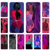 Sexy lady Red Lips Girl Soft TPU Phone Case For Xiaomi Redmi Note 10 8 9 Pro Max 9T 9s 9A 9C 8T 7a K20 Mi Poco X3 M3 F2 F3 Cover Electrical Safety