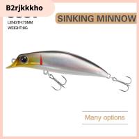 B2RJKKKHO กลางแจ้ง Crankbaits มีประโยชน์ ตกปลาฤดูหนาว เหยื่อ Minnow เหยื่อหล่อยาว เบ็ดตกปลา เหยื่อ Minnow