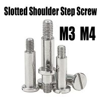 1PCS M3 M4 Stainless Steel Flat Slotted One-word Slot Positioning Shoulder Step Screw Plug Limit Screw Bearing Screw Bolt Screw Nut Drivers