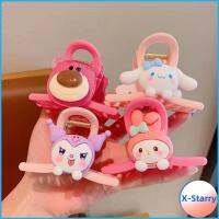 X-STARRY 4Pcs ไม่ทำร้ายเส้นผม คว้าคลิปหนีบ มูลค่าสูงมาก เครื่องมือหางม้าที่มีประโยชน์ คลิปหนีบผม คาวาอิ เจ้าหญิงสำหรับเด็ก อุปกรณ์เสริมผม สาวๆ