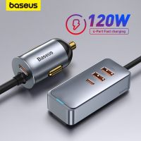 Baseus 120W PD Car Charger Quick Charger QC 3.0 PD 3.0 For iPhone 14 13 12 Samsung Type-C USB Charger Portable USB Phone Charger