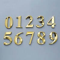 7cm 3D Self Adhesive Home Number Silver Golden Bronze Color Digital Door Sign Home Office Mailbox Marker-Xiaan Store