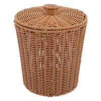 Sundries Storage Basket Simple Woven Storage Holder Storage Basket with Lid