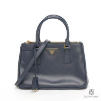 PRADA SAFFIANO 25 BLUE SAFFIANO GHW