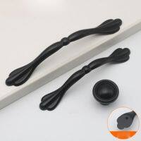 2 pcs Kitchen Cabinet Knobs and Handles Black Door Handles Drawers Pulls Furniture Knobs Hardware Bedroom Interior Room Fittings