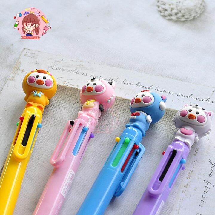 พร้อมส่ง-ปากกา-6-สี-หัวการ์ตูน-น่ารักๆ