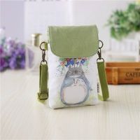 Summer New Cartoon Totoro Mobile Phone Bag For Female Students Cute Mini Canvas Bag Hand-Held Cross-Body Coin Purse 【OCT】