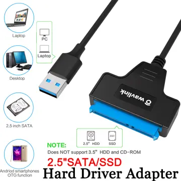 Wavlink USB 3.0 SATA III Hard Drive Adapter Cable, SATA to USB 5Gbps  Adapter Cable for 2.5 HDD/SSD & 3.5 HDD Hard Drive Connector with 12V/2A  Power