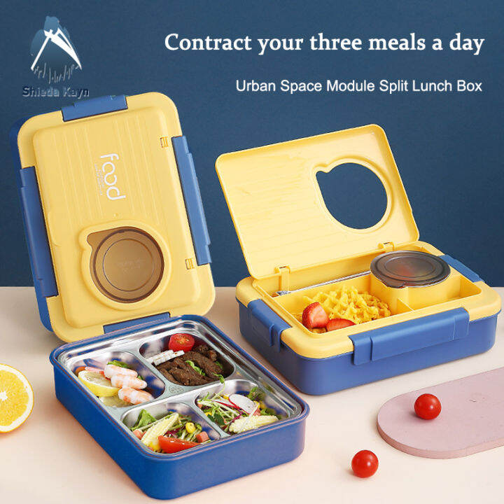 Kayn Stainless Steel 2 Layer Bento Box Adult Lunch Box Portable Lunch