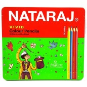 Bút chì dài NATARAJ 24 màu Vivid hộp sắt