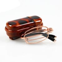 With Box Portable Folding Reading Glasses Metal Frame Presbyopic Glasses For Men And Women Glasses