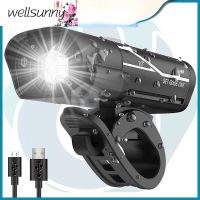 Wellsunny [2020ล่าสุด] USB ชาร์จ Super Bike ไฟหน้ารันไทม์10 + ชั่วโมง600ลูเมนไฟหน้ารถจักรยานและไฟท้ายด้านหลัง LED, 5โหมดเหมาะกับจักรยาน,ถนน,ภูเขา