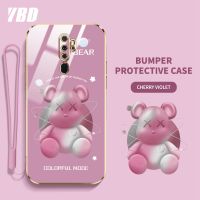 เคสโทรศัพท์ YBD สำหรับ A9 OPPO 2020 A5 2020 F11 Pro Reno 2F Reno 2Z Reno 2ไล่ระดับสีเคสโทรศัพท์หมีรุนแรงการ์ตูนนิ่มโปร่งใสพร้อมกรอบป้องกันกล้องเลนส์คลุมทั้งหมด