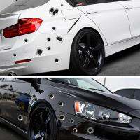 สติ๊กเกอร์ติดรถยนต์3D Bullet Hole Waterproof Funny Decal Car-Covers【fast】