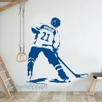 Autocollants muraux en vinyle avec nom et numéro de joueur de Hockey sur glace décoration de maison chambre de garçon cadeau pour enfants G032