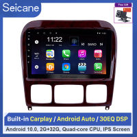 Seicane Android 10.0 HDหน้าจอสัมผัส9นิ้วสำหรับ1998 1999 2000 2001-2005 Mercedes Benz S Class W220 S280 S320 S350 S400 S430 S500วิทยุระบบนำทางGPS