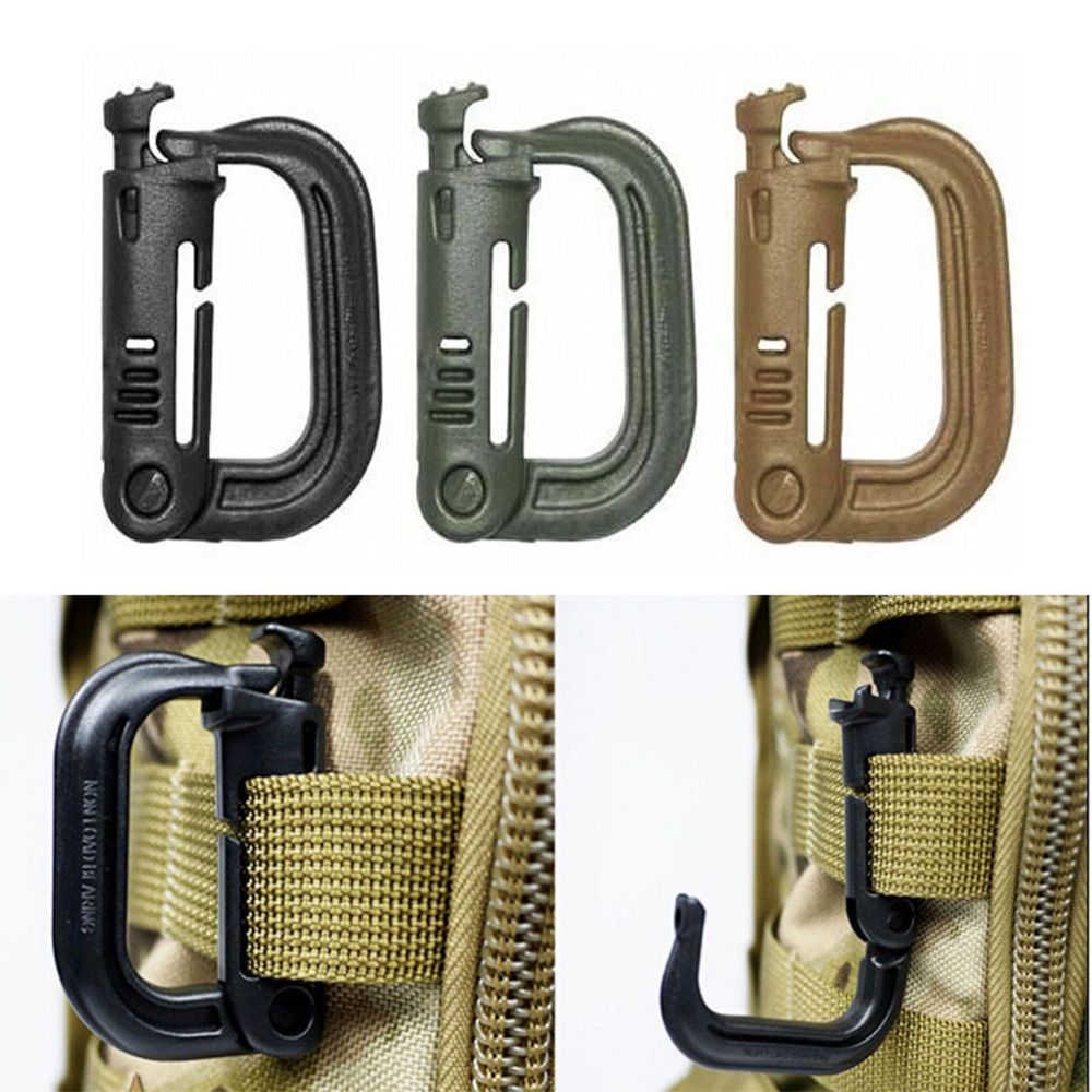 5pcs attach nylon shackle carabiner d-ring clip webbing backpack buckle new.ER 