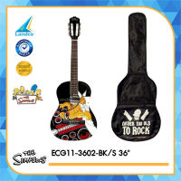 Simpson กีต้าร์คลาสสิค 12 ข้อ รุ่น ECG11-3602-BK/S 36" (Black) พร้อมกระเป๋ากีตาร์ (3500)