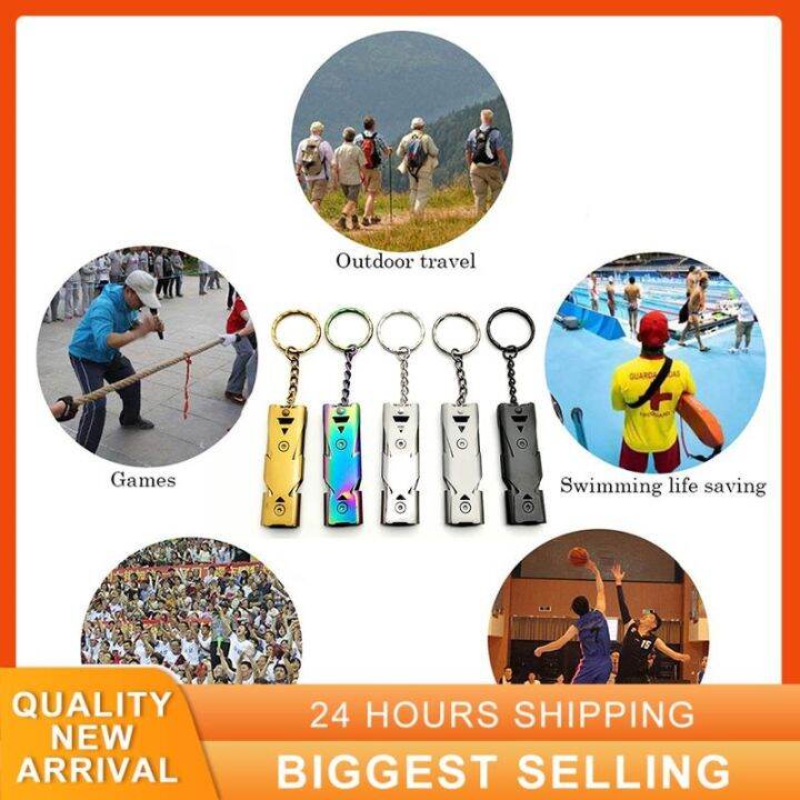 Outdoor EDC Whistle Whistle High Decibel Double Pipe Portable Life