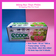 1 Hộp Màng Bọc Thực Phẩm Cuộn to - Chịu Nhiệt - ECOOK - Size Lớn 1 Box Of Wrapping Film For Food- Large Roll- for Microwave - Ecook - Large Size thumbnail