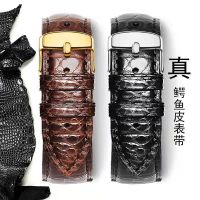 ❀❀ Alligator leather strap handmade genuine pin buckle mens butterfly waterproof soft round ladies watch chain