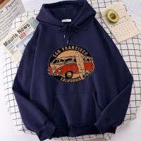 San Francisco California Vintage School Bus Hoodies Men Casual Fashionsweatshirt Retro Spiritual Clothes Funny Soft Hoodie MenS Size Xxs-4Xl