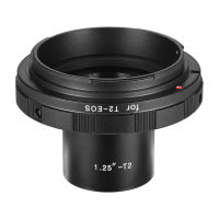 Andoer 1.25-T2-EOS Adapter Ring Photography Accessory Replacement for Canon EOS Camera 1.25 Inch Eyepiece T2 Telescope for Scenery Photography Astrophotography