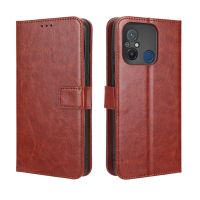 Redmi เคส12C เคสแท่นวางโทรศัพท์แบบฝาพับเคส12C Redmi เคส PU หนังกลับแบบกระเป๋าสตางค์