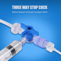 พลาสติก Three Way Stop สำหรับ Clinical โรงพยาบาล Luer Lock Adapter 3 Way Stop Flexiable T-Connector Extension Tube