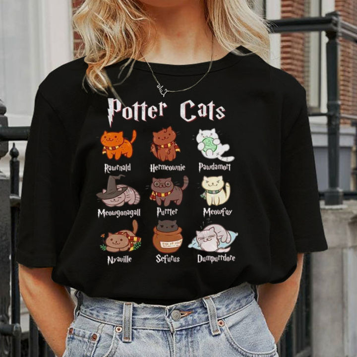 cute-potter-cats-mom-shirt-fashion-plus-size-unisex-tshirtcat-tshirt-muunique-graphic-p-t-shirt-เสื้อยืด-รุ่น-gpttop-tees-o-neck-cotton-mother-casual