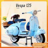 Vespa 125 MOC บล็อคตัวต่อรถมอเตอร์ไซค์ P9936 สไตล์อิตาลี คลาสสิก ของเล่น ของขวัญ สําหรับเด็กผู้ชาย