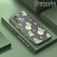 เคส Chenyyka สำหรับ Infinix เคส X682C 10 X682B ลายการ์ตูนไดโนเสาร์น่ารักแฟชั่นบางฝ้าเคสโทรศัพท์ขอบสี่เหลี่ยมด้านข้างปลอกซิลิโคนคลุมทั้งหมดป้องกันเลนส์กล้องเคสกันกระแทก