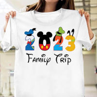 【Fashion】 น่ารัก Disney T เสื้อครอบครัวแฟชั่นผู้หญิง2023เด็กเสื้อลำลองสีขาวเสื้อ Harajuk Kawaii Mickey Minnie เด็ก T เสื้อ แฟชั่นแขนสั้นผ้าฝ้าย Shirt Tops