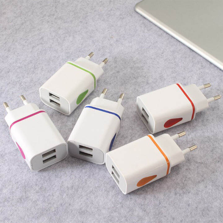 uni-อะแดปเตอร์ไฟ2a-5v-แบบสองพอร์ต-usb-ที่ชาร์จไฟ-led-แบบหยดน้ำสามารถใช้ได้กับโทรศัพท์ปลั๊กแบบยุโรป